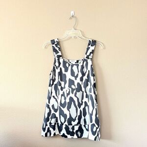 Sonia Rykiel 100% Silk Leopard Print Top